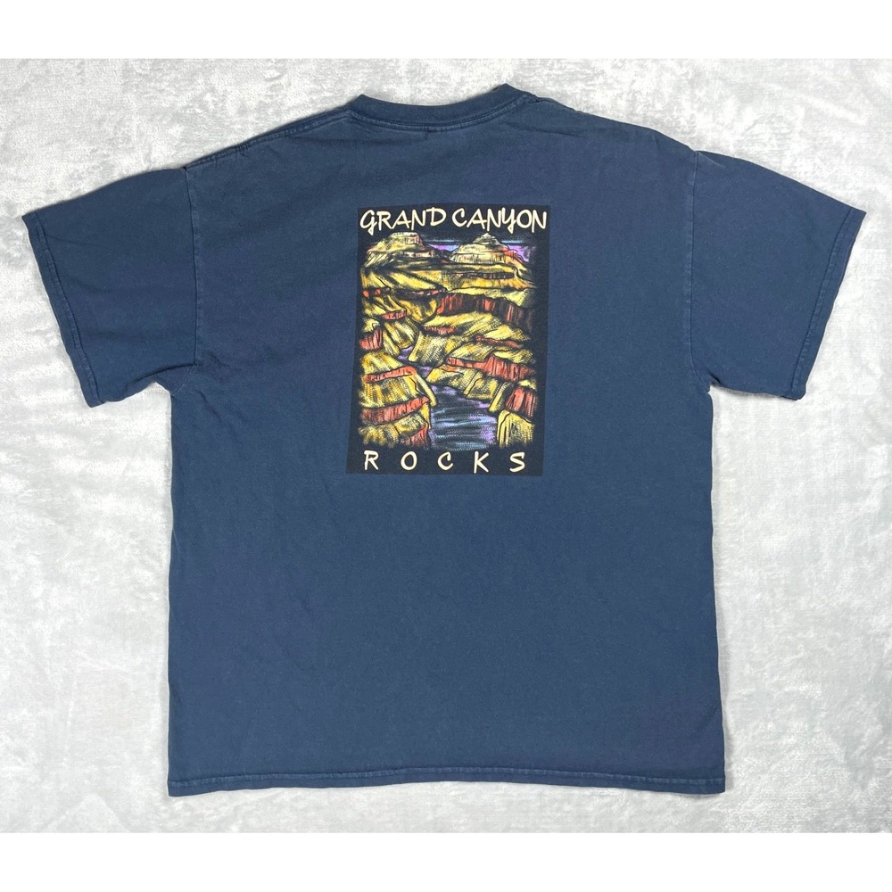 Grand Canyon T-Shirt Men L Blue Rocks Powell Expedition 1869 National Park